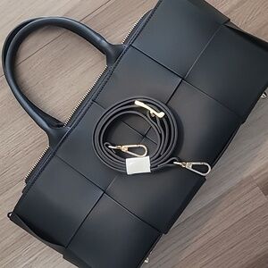 New Without Tag Isadora Elegant Black Woven Handbag